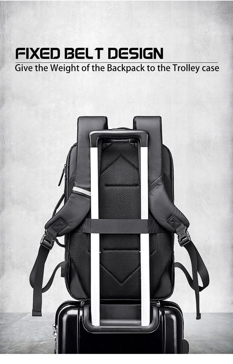 Golden Wolf Splashproof Convertible Laptop Backpack 15.6 Inch - Black - Image 2